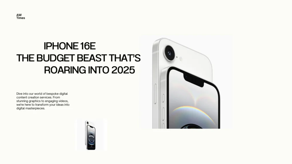  Iphone 16E In Sleek Black, Displaying Its Tough Ceramic Shield And Vivid 6.1-Inch Screen.