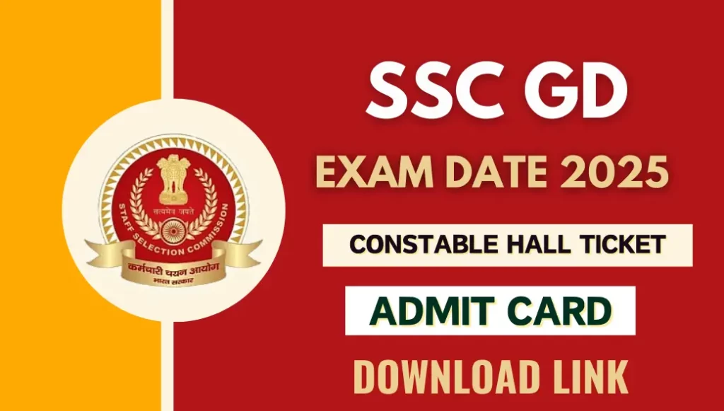 Ssc Gd Admit Card 2025 Out Now: Grab Your Constable Hall Ticket For February 6, 7, And 10 Exams At Ssc.gov.in!