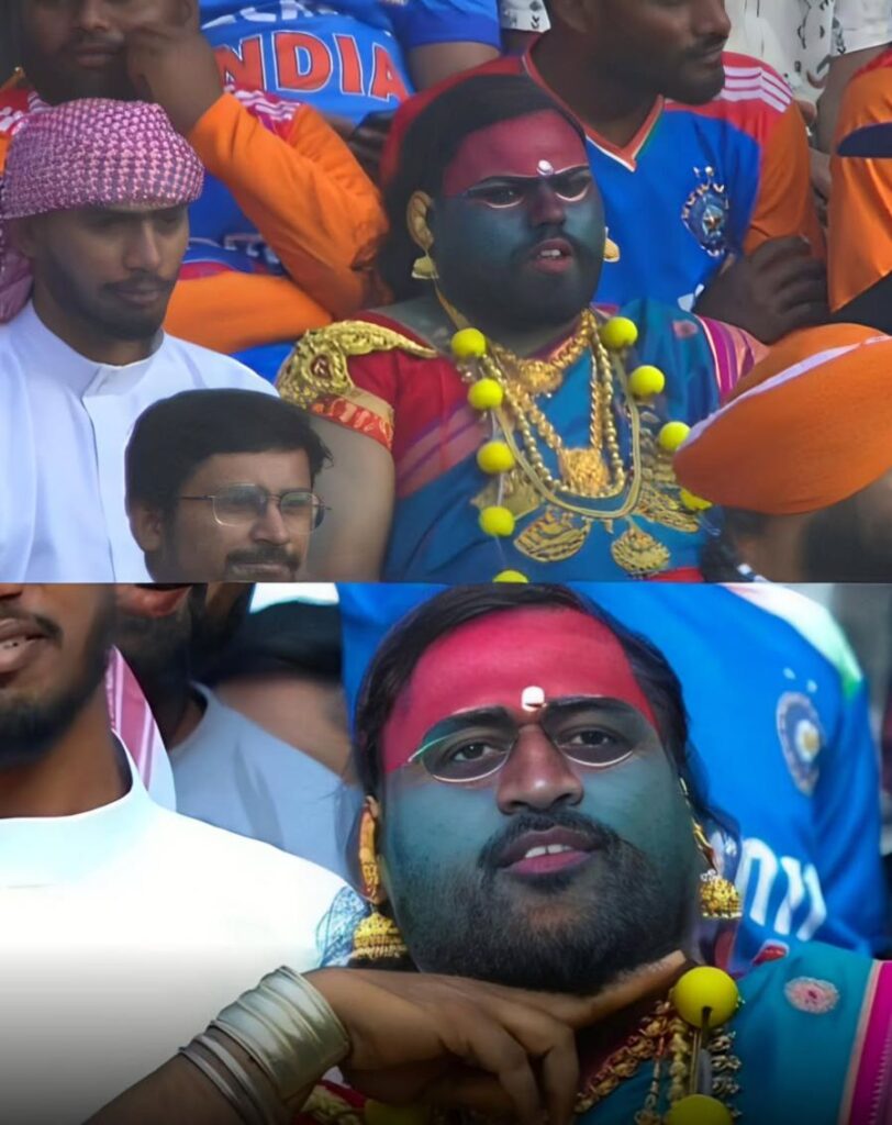 Pushpa 2 Fan Steals the Spotlight in India vs England Match! Pushpa 2 Fan Steals The Spotlight In India Vs England Match!